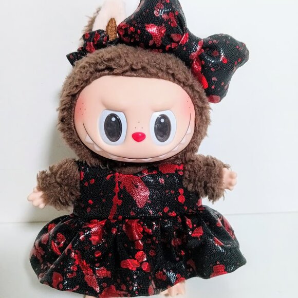 Custom Metallic Blood Splatter Halloween Dress and Matching Bow - Picture 3 of 6